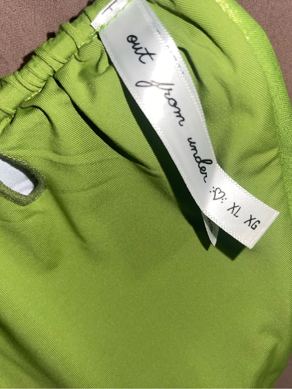 Urban Outfitters Lime Green Shimmery Triangle Swim Top - Picture 4 of 11